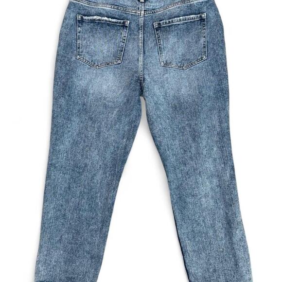 Vervet distressed denim ankle jeans 90s boho midwash size 31 - Picture 3 of 5